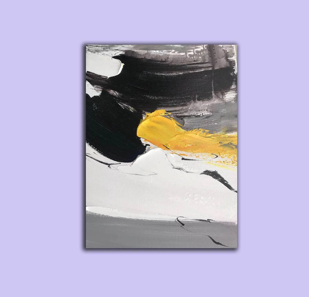 Minimalist Gray Office Abstract Canvas Artwork D2AX7 wall art